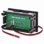 Voltmetru digital cu leduri rosii si indicator, 12 V, 3 digit, 2 fire, carcasa